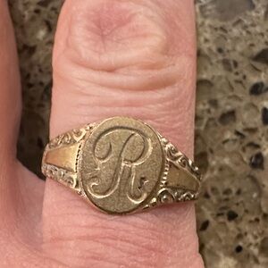 Antique monogram ring